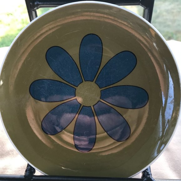 Centura by Corning Rare Blue Daisy Pattern Dessert Plate Vintage - Picture 1 of 3